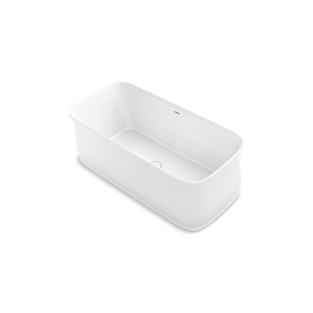 Kohler Bath Tub, 65-3/4 in L, 30-15/16 in W, White, Resin, Acrylic, Center; Center K-8334-0